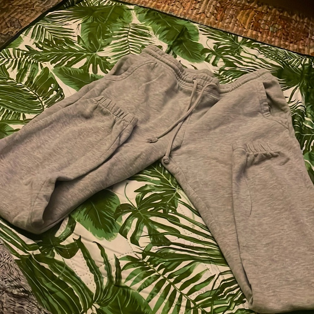 Grey cuffed joggers